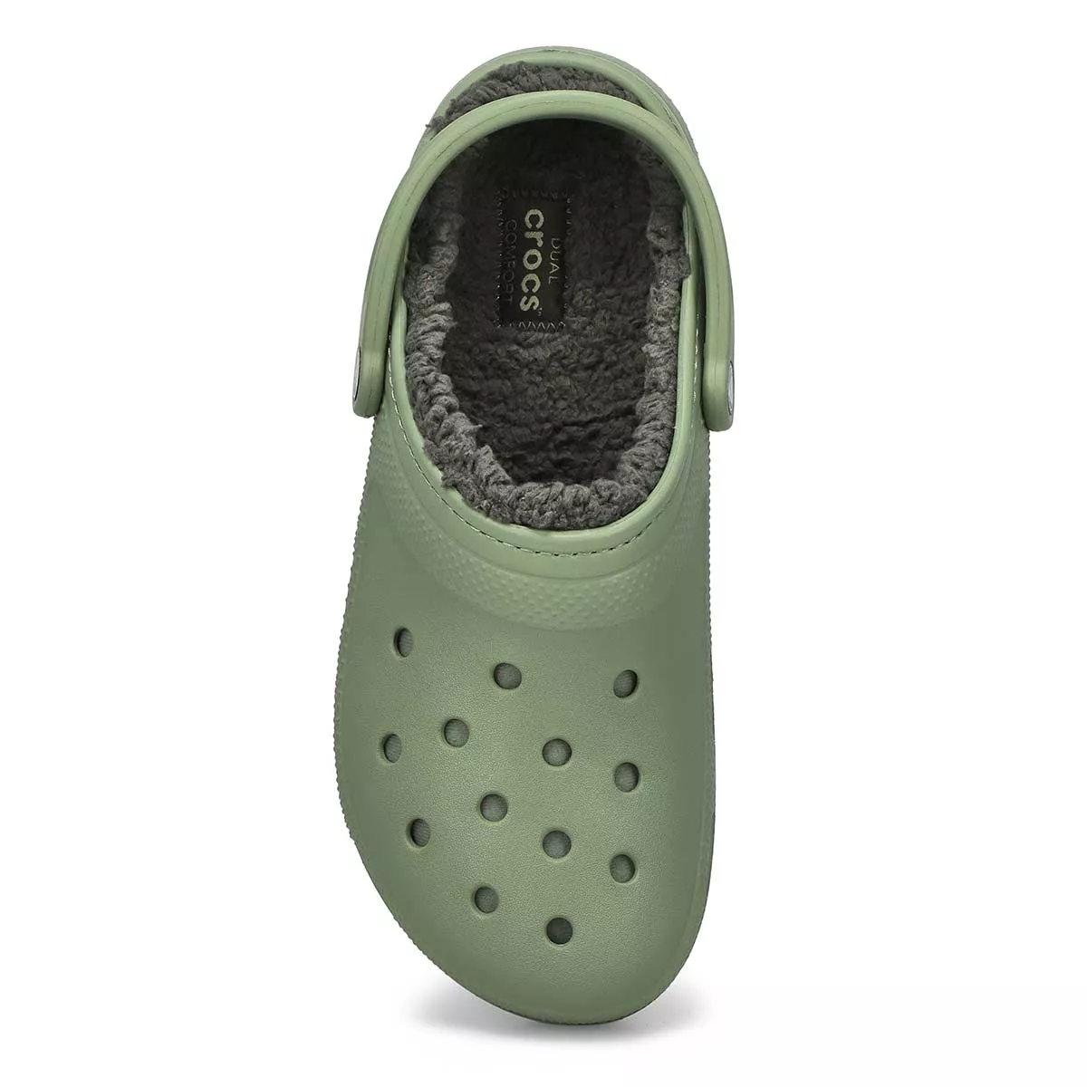 Cheap Crocs, Women's Classic Lined Comfort Clog - Moss 0115