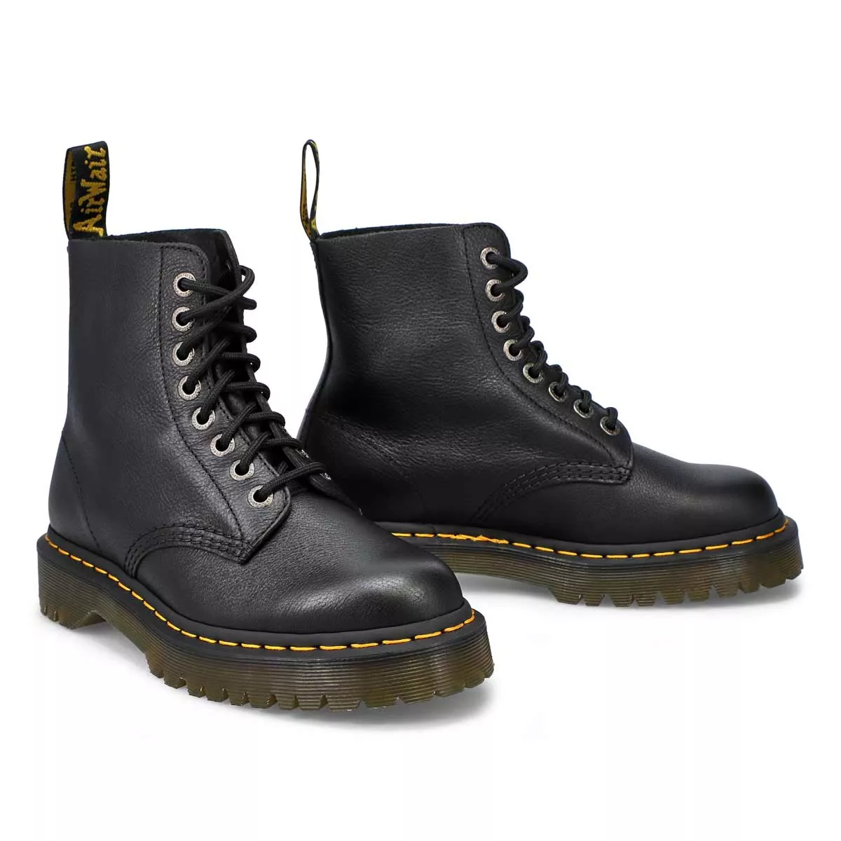 Cheap DrMartens, Botte militaire en cuir à 8 œillets 1460 PASCAL BEX, noir, femmes 0123