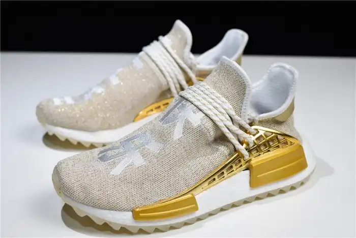 Affordable Pharrell adidas NMD Hu China Gold HAPPY F99762 0122