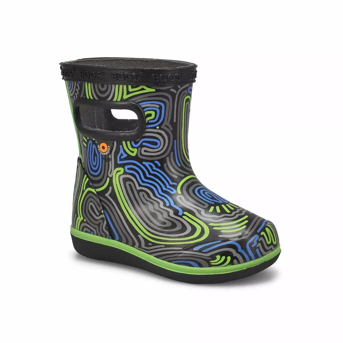 Cheap Bogs, Botte de pluie SKIPPER II CLOUD GEO, noir, bébés 0127