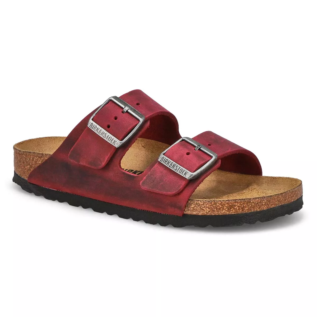 Cheap Birkenstock, Sandale étroite à 2 brides ARIZONA OILED LEATHER, zinfandel, femmes 0124