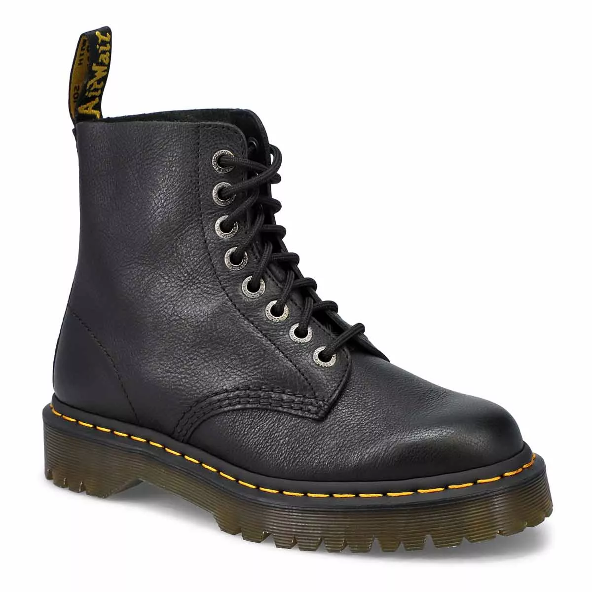 Cheap DrMartens, Botte militaire en cuir à 8 œillets 1460 PASCAL BEX, noir, femmes 0123