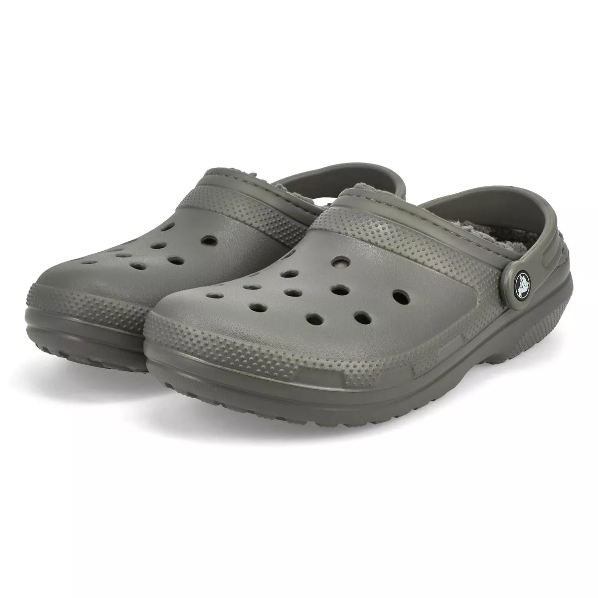 Cheap Crocs, Men's Classic Lined Comfort Clog - Slate Grey 0115