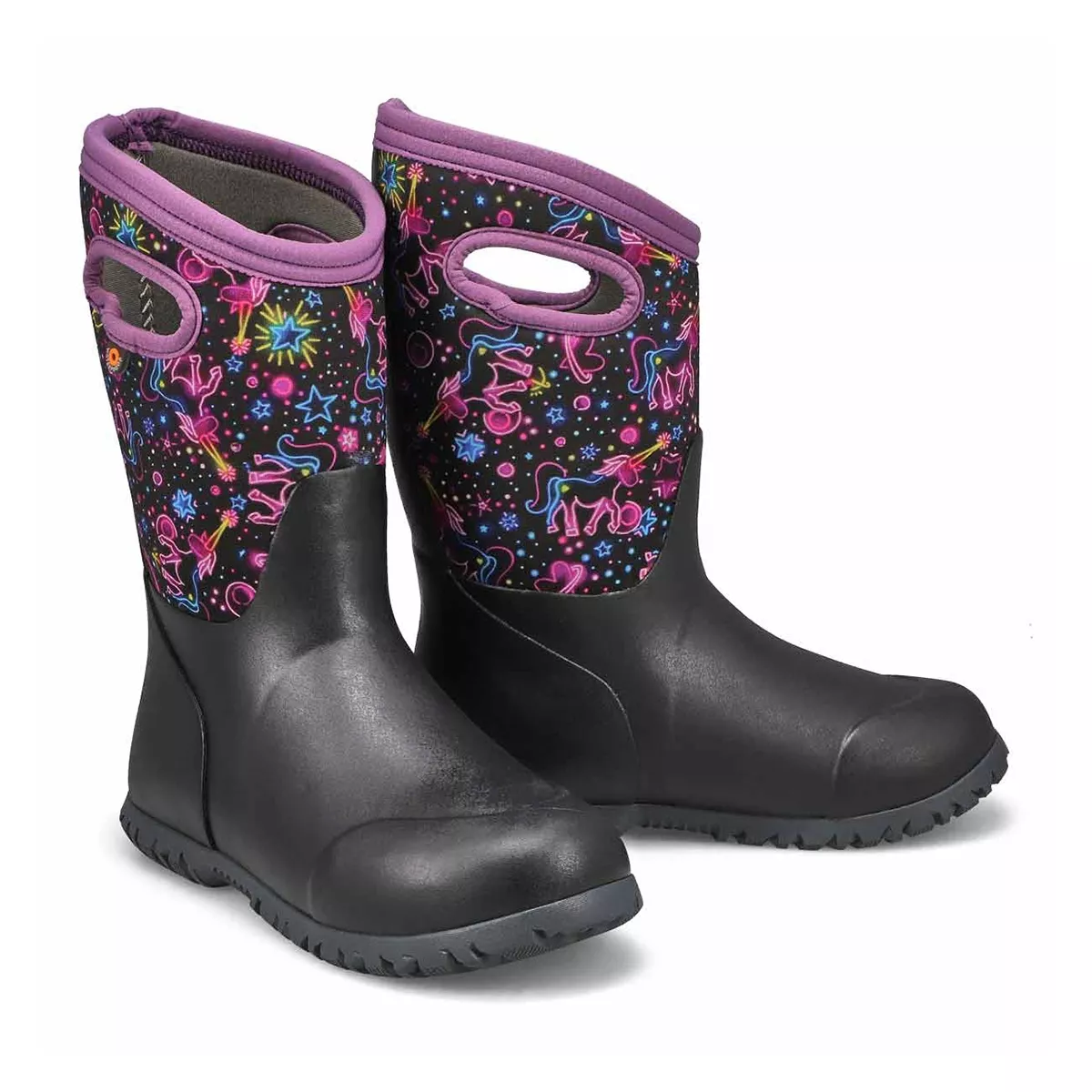 Affordable Bogs, Botte imperméable YORK NEON, noir multi, enfants 0127