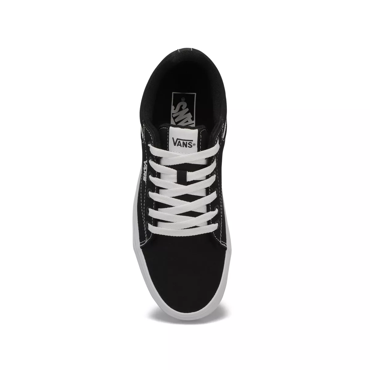 Cheap Vans, Women's Seldan Lace Up Sneaker - Black White 0119