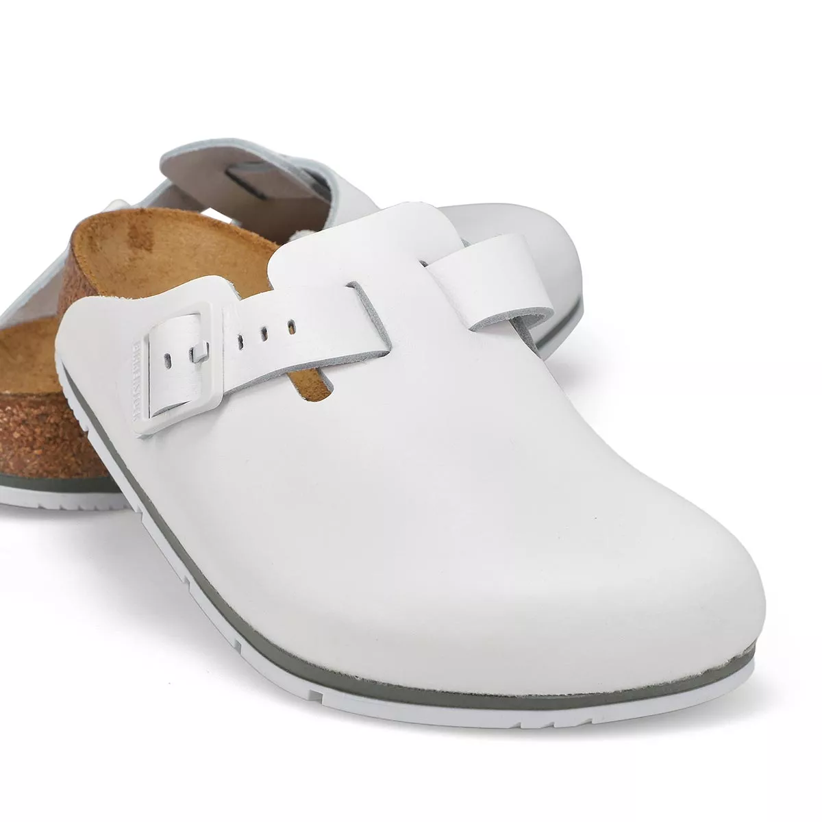 Cheap Birkenstock, Sabot à enfiler BOSTON PRO, blanc, femmes 0124