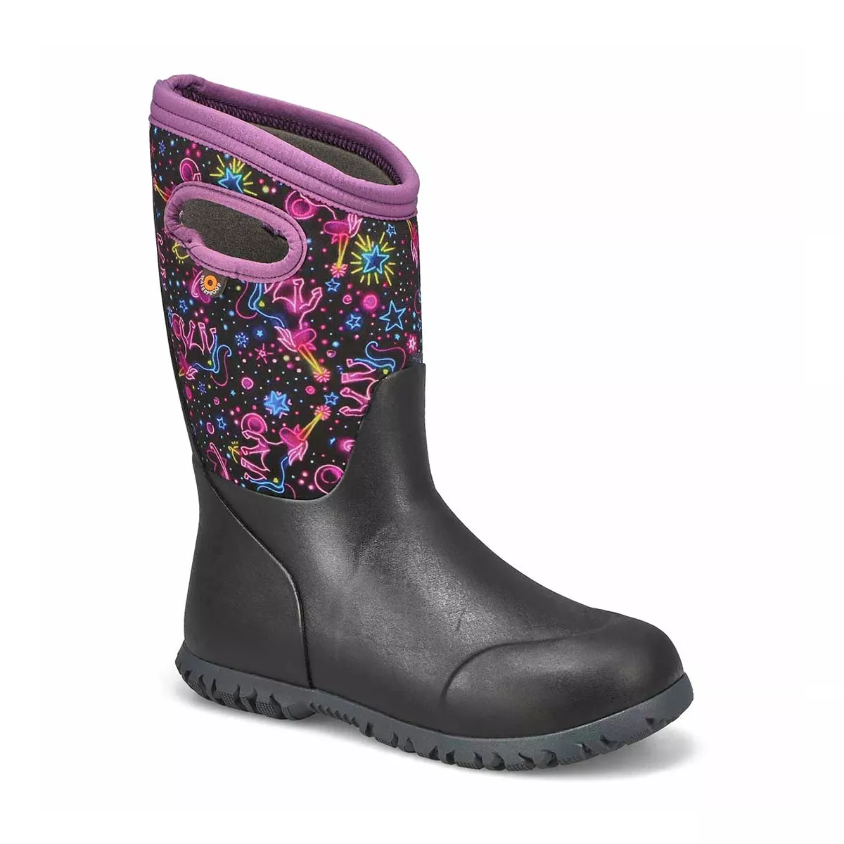 Affordable Bogs, Botte imperméable YORK NEON, noir multi, enfants 0127