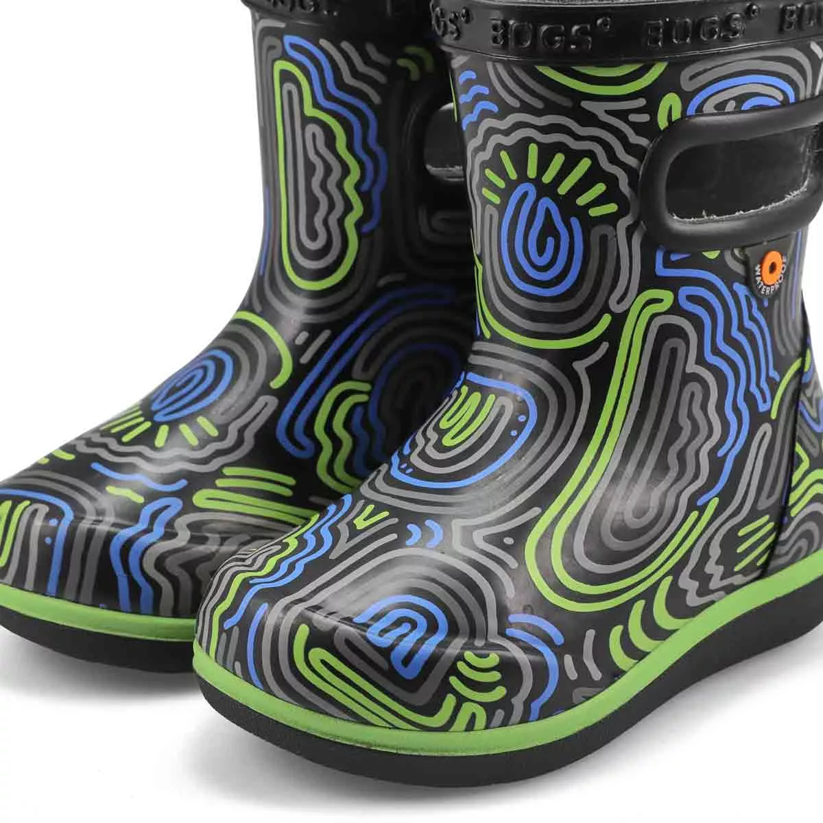 Cheap Bogs, Botte de pluie SKIPPER II CLOUD GEO, noir, bébés 0127