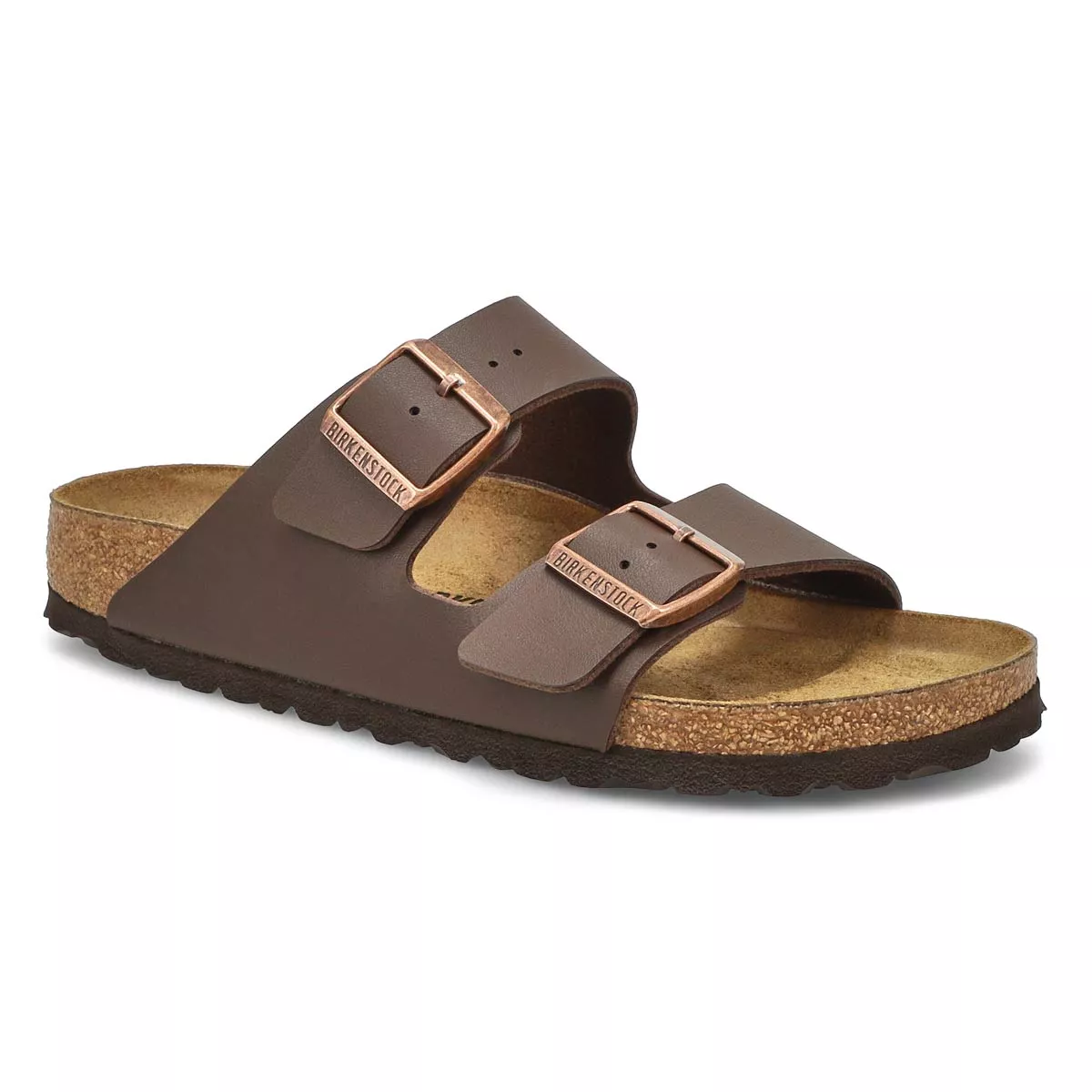 Affordable Birkenstock, Women's Arizona Birko-Flor Narrow Sandal - Dark Brown 0124