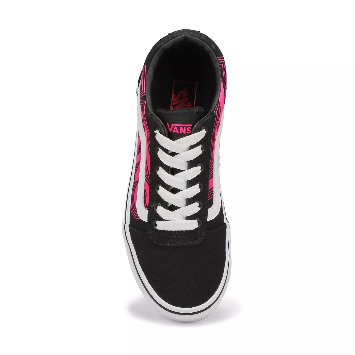 Cheap Vans, Baskets WARD GLOW, rose néon noir, enfants 0119