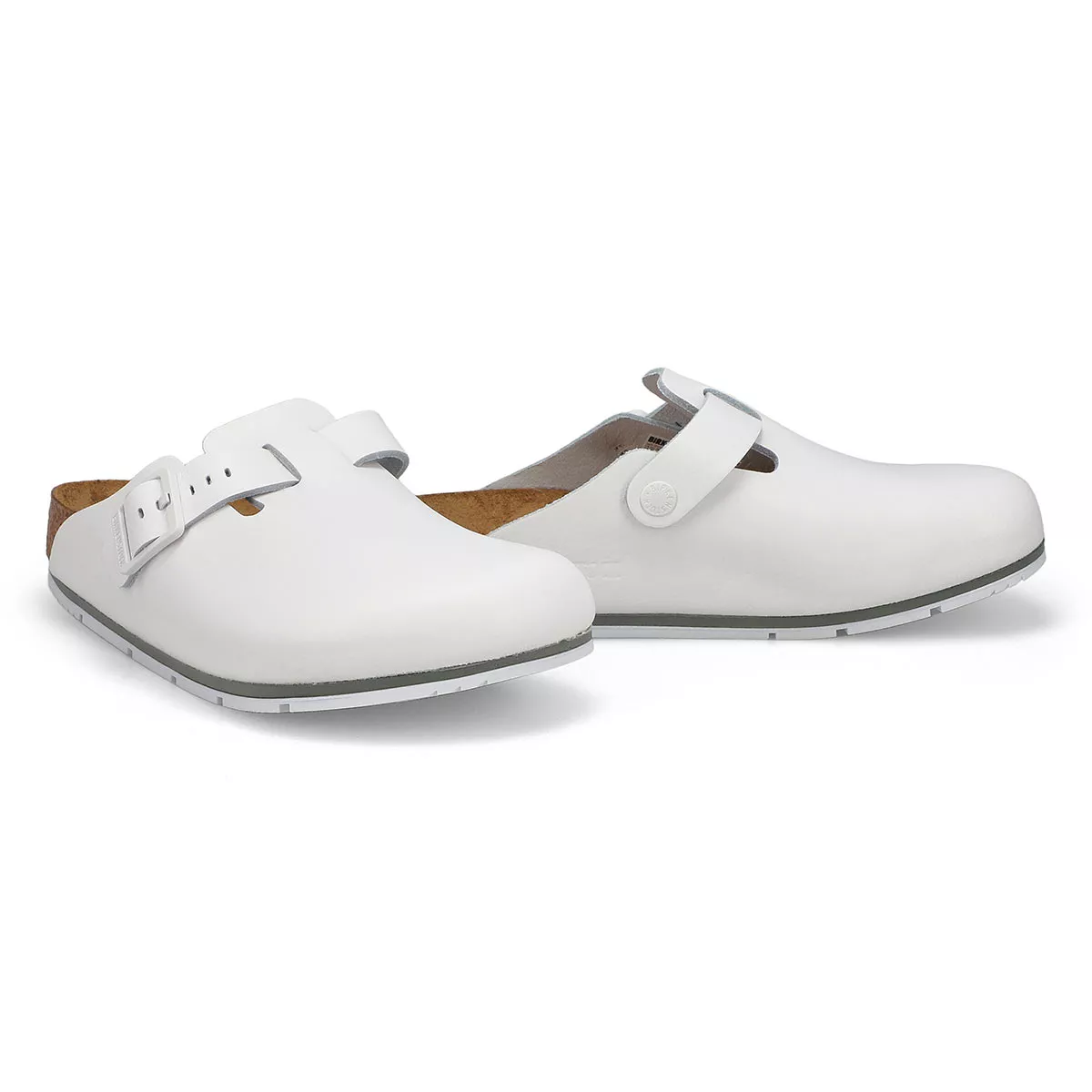 Cheap Birkenstock, Sabot à enfiler BOSTON PRO, blanc, femmes 0124