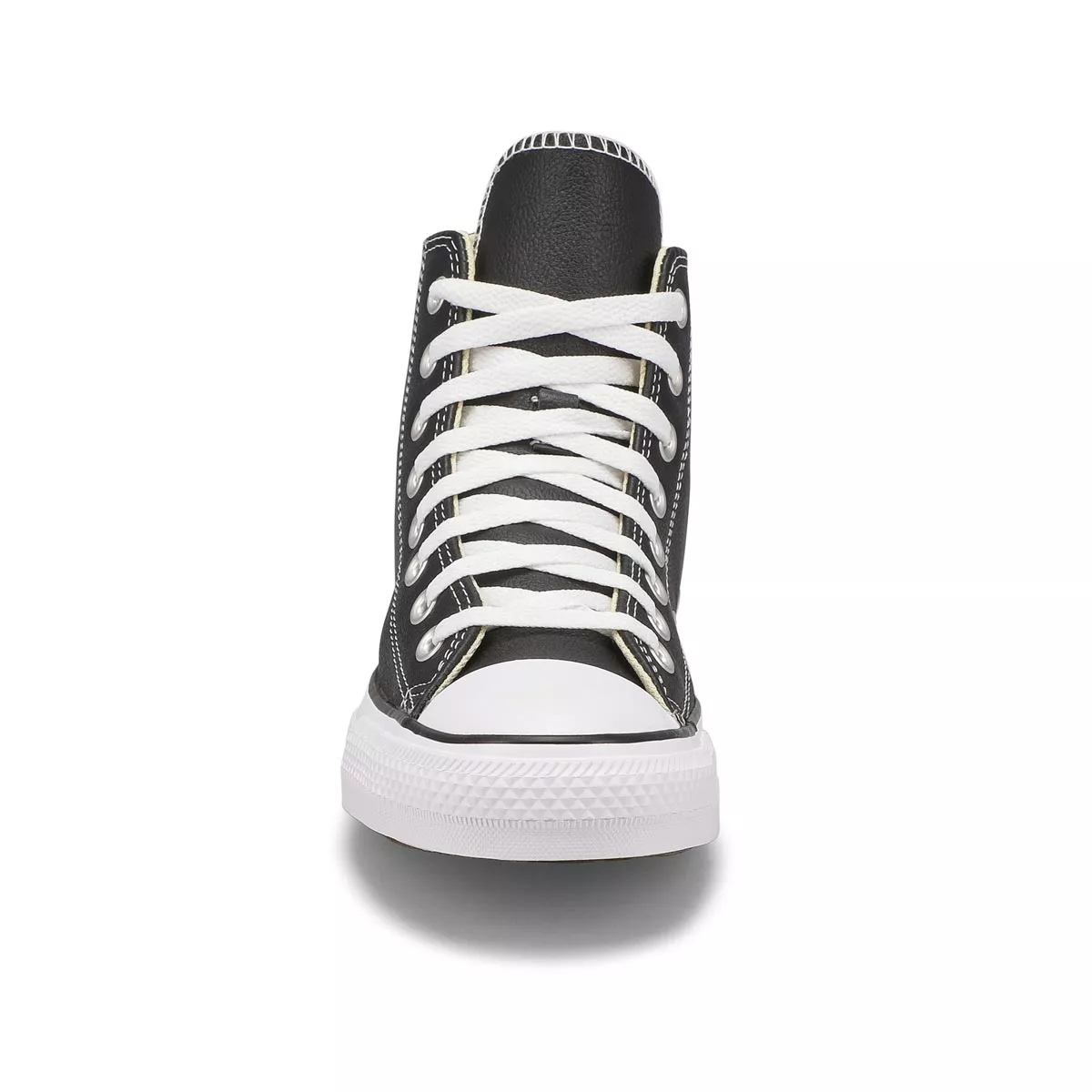 Cheap Converse, Baskets hautes en cuir CHUCK TAYLOR ALL STAR LEATHER HI TOP, noir, femmes 0121