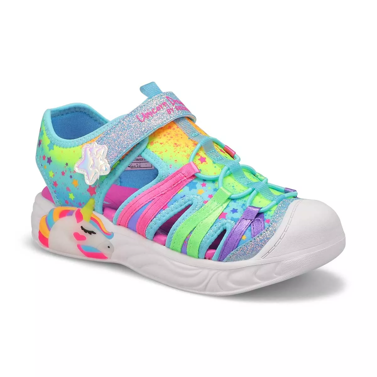 Cheap Skechers, Girls' Unicorn Dreams Explorer Sandal - Multi 0128