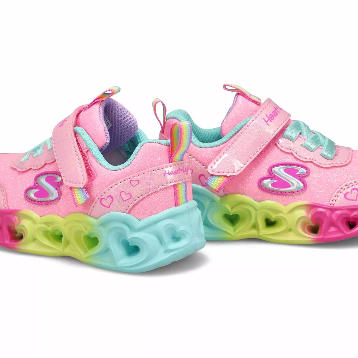 Affordable Skechers, Espadrille HEART LIGHTS, rose multi, bébés-F 0128