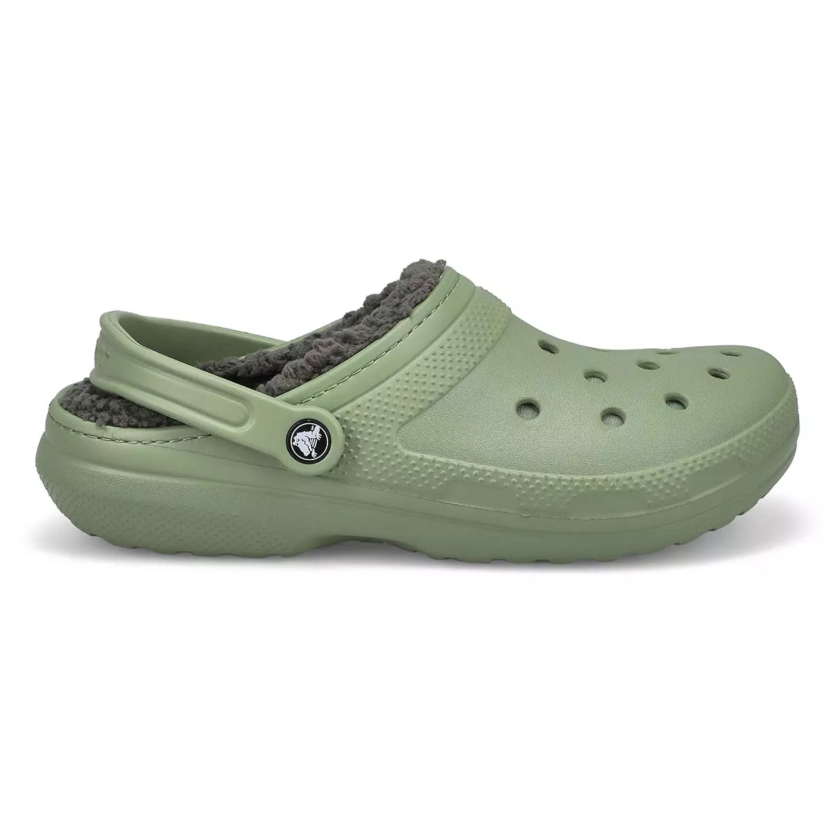 Cheap Crocs, Women's Classic Lined Comfort Clog - Moss 0115