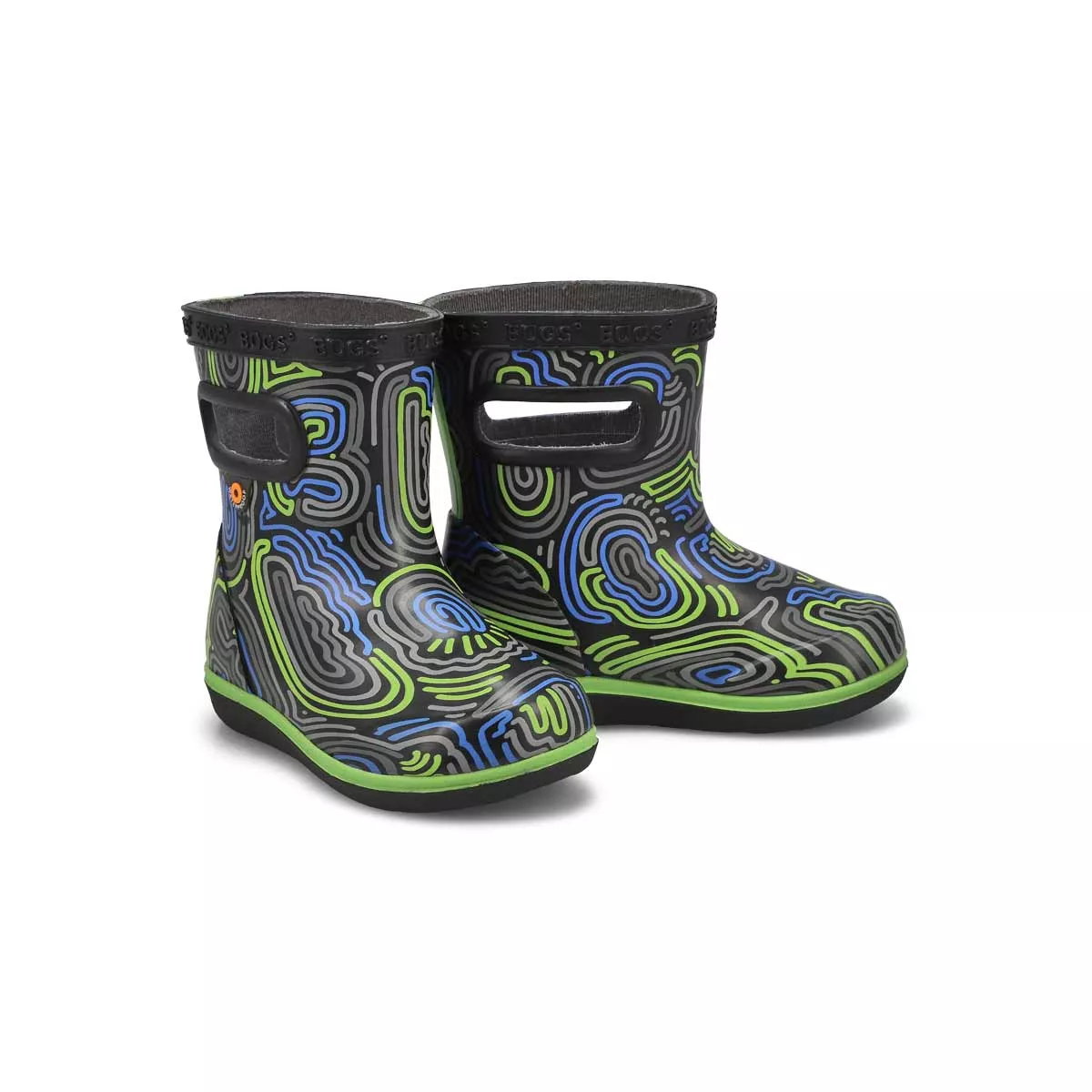 Cheap Bogs, Botte de pluie SKIPPER II CLOUD GEO, noir, bébés 0127