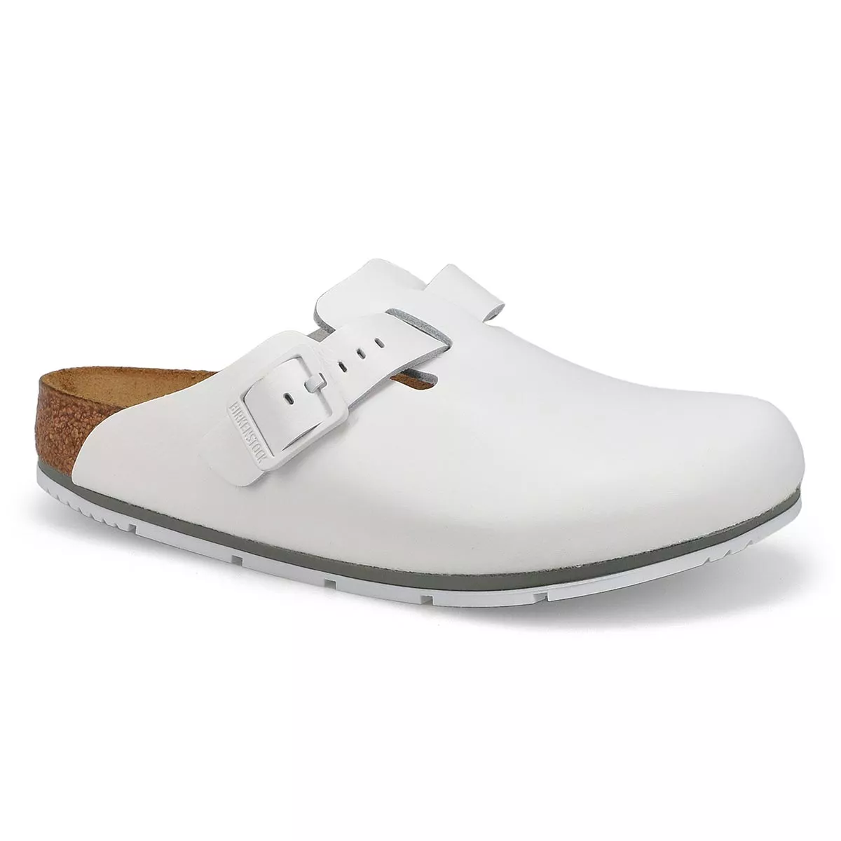 Cheap Birkenstock, Sabot à enfiler BOSTON PRO, blanc, femmes 0124