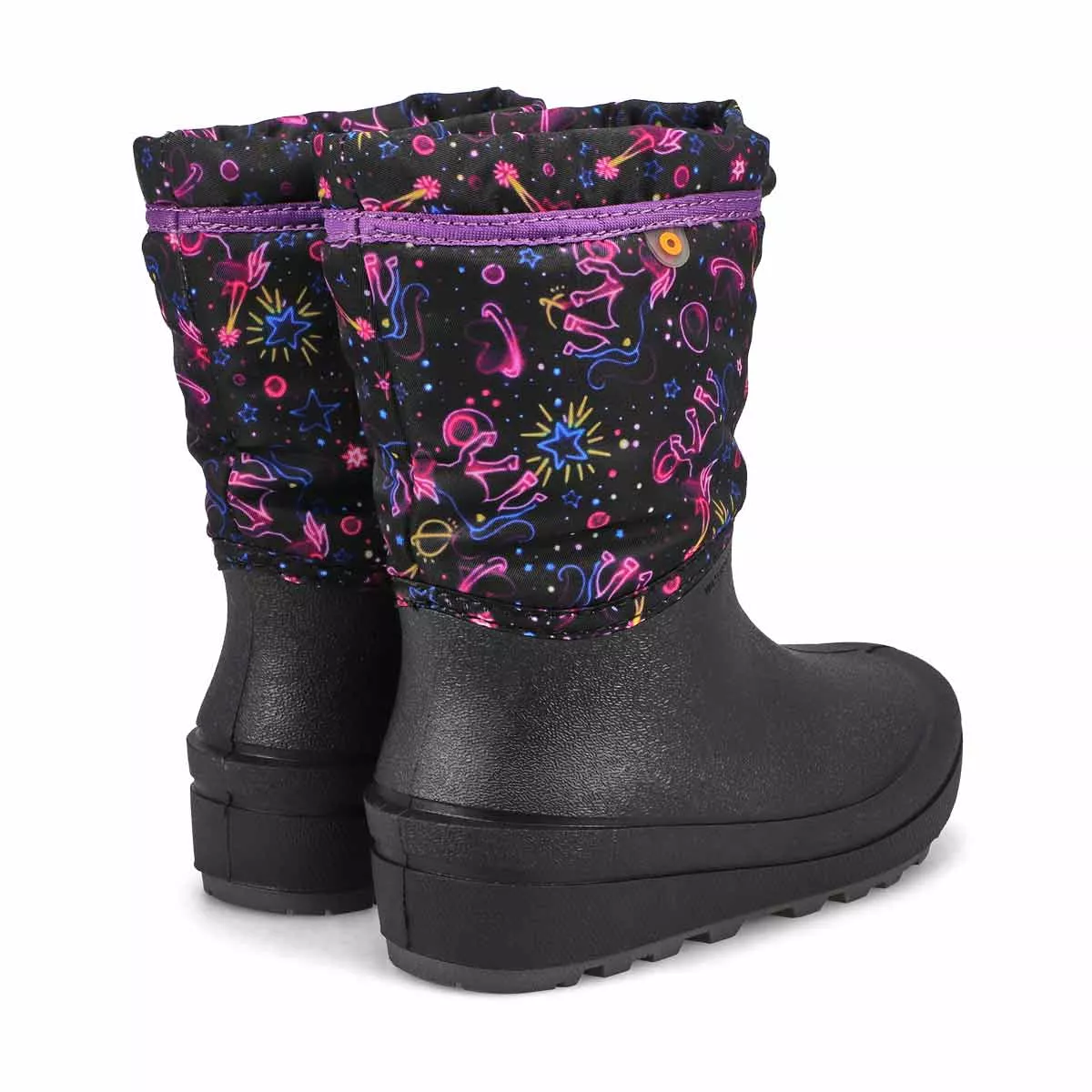 Affordable Bogs, Girls' Snow Shell Neon Unicorn Winter Boot 0127